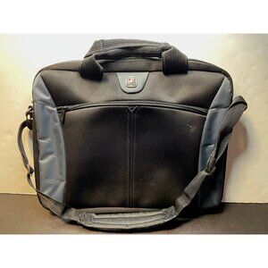 Swiss Gear The Angle padded laptop bag briefcase shoulder strap 16" x 13" black
